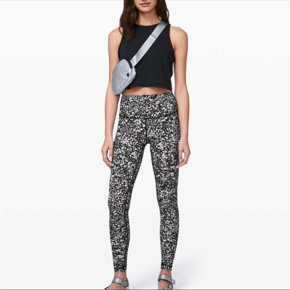 Lululemon NWOT Wunder Under Speed Tight Spritz Floral Pink Black